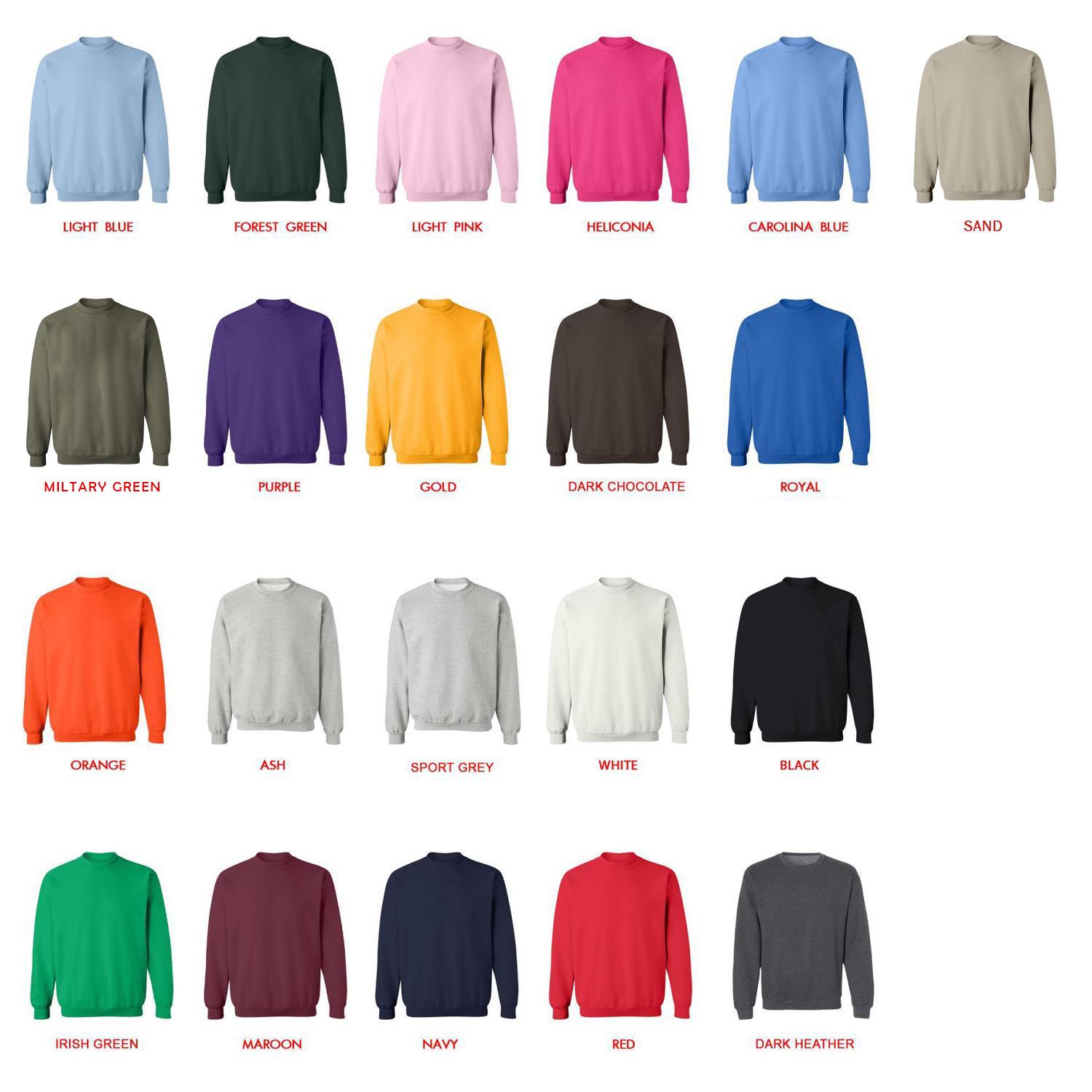 sweatshirt color chart - Initial D Shop